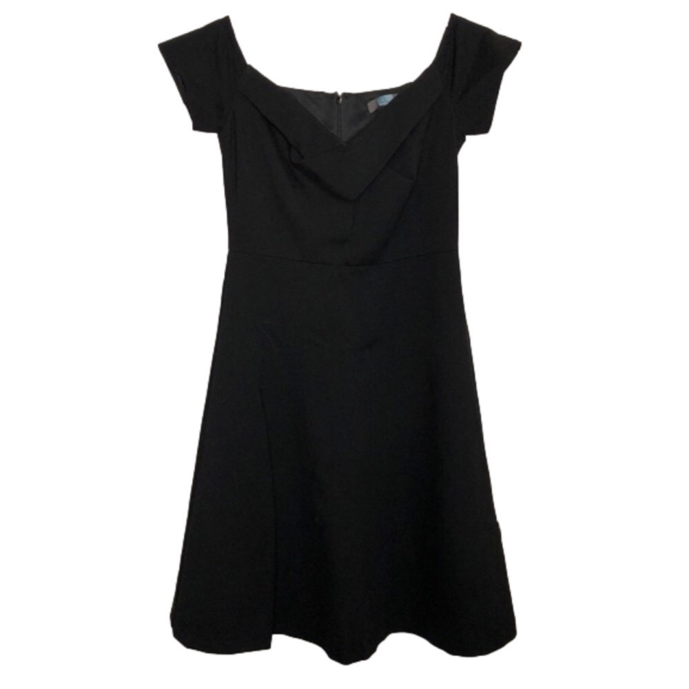 NWT - EVA FRANCO Black Lovey Dress Off the Shoulder Fit & Flare Tulle Size 12 - Picture 2 of 11